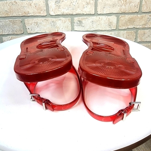 KATY PERRY Scented Red Jelly Sandals Size 10 - Picture 3 of 8